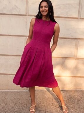 THE POCKETS PROJECT Bonbon Dress 100% Heavy Linen Sustainable Size 3X NWT